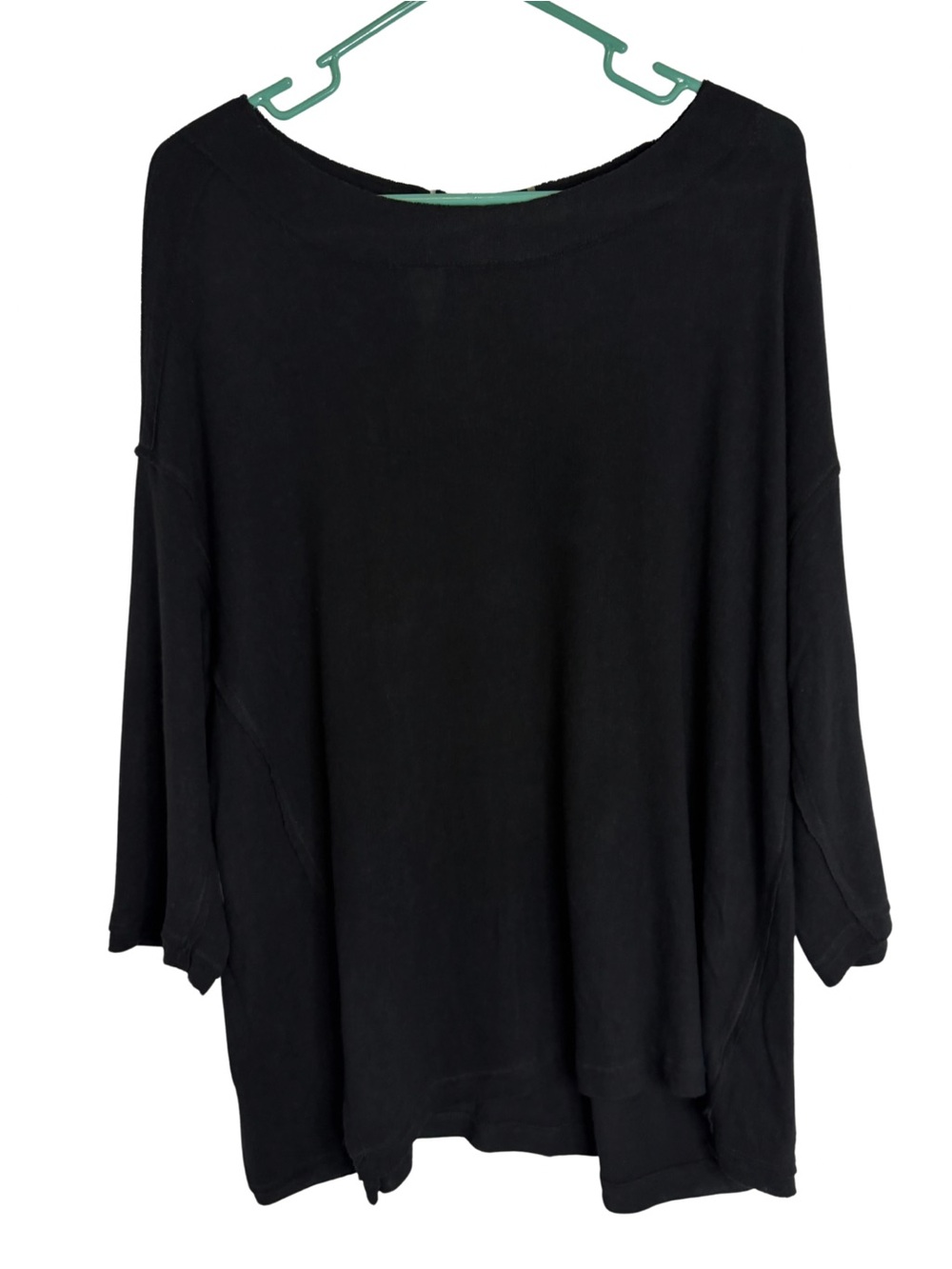 3/$20 Bordeaux Black Soft Knit Oversized Long Sleeve Top